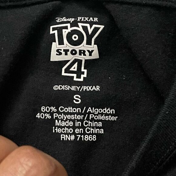 Toy Story Disney Pixar Juniors’ Scoop Neck Short Sleeve Black Graphic Tee Small - Picture 7 of 8